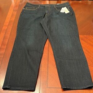 Christopher & Banks Women's Deep Indigo Relaxed Jeans